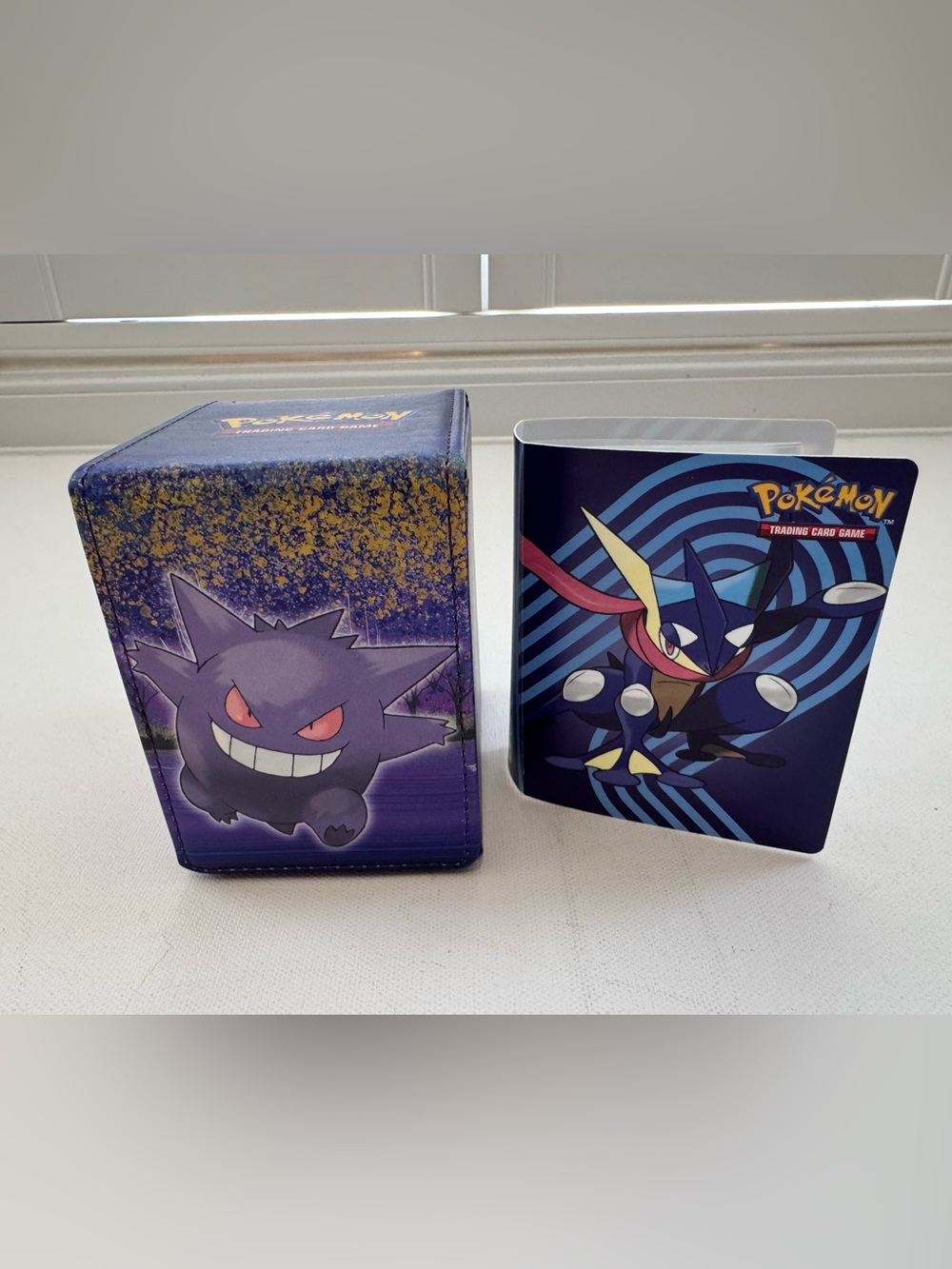Excellent Pokémon Card Storage Game Set Gengar Deck Box + Greninja Mini Binder